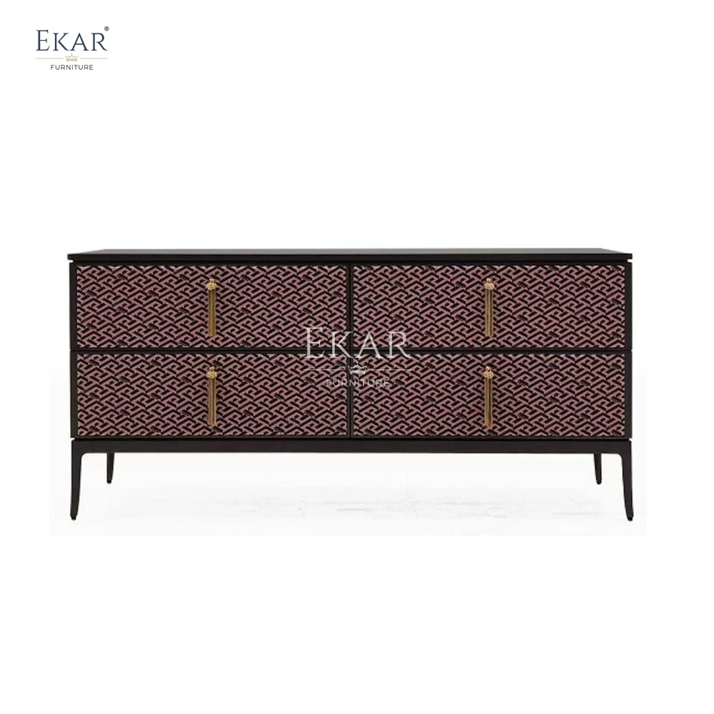 EKAR Modern Furniture Classic Leather Bedroom Chest Wooden Panel Living Room Furniture for Home Office Hall Apartment Hospital