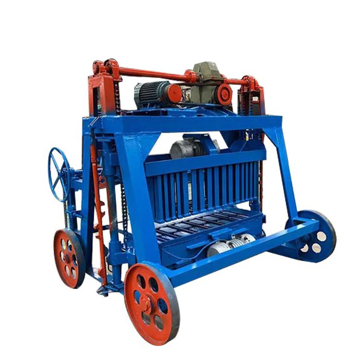 Concrete Brick Making Machine with Wheel Mobile Block Produce Line Interlocking Hollow Brick Making Machine