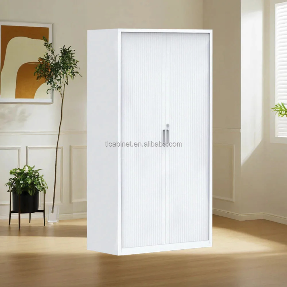 Tambour Door Cabinet with Lock File Cabinet Thickened Tambour Door Locker