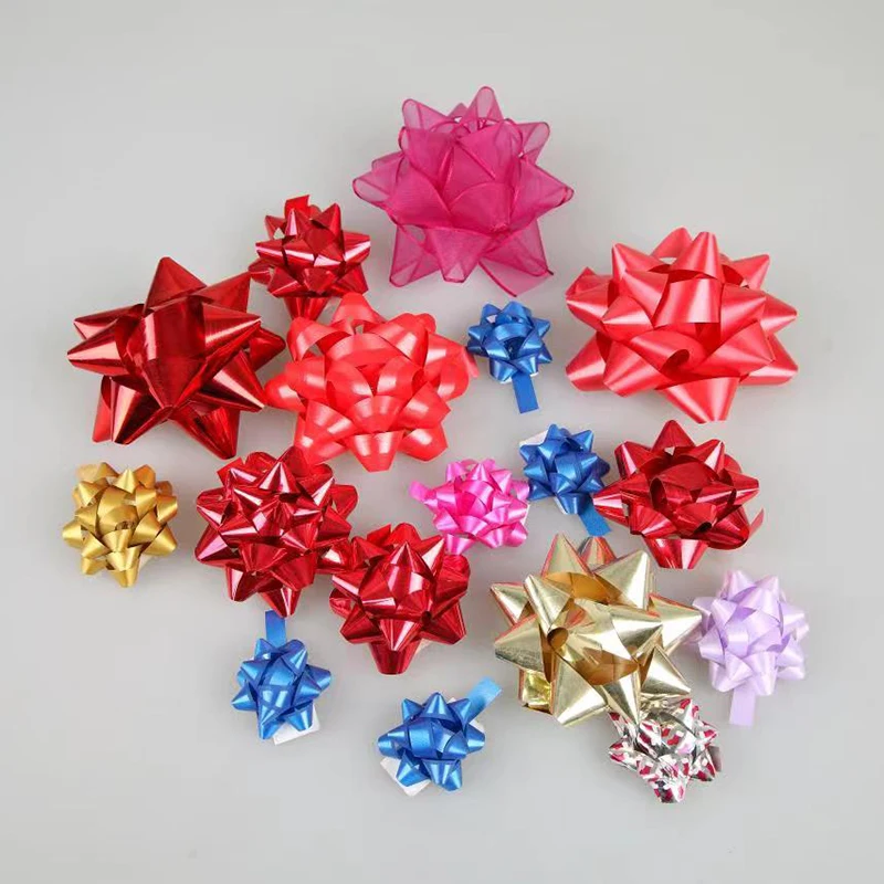 Sample Starbow Pom Pom Ribbon Bow Custom Size Star Bow Machine - High Prod