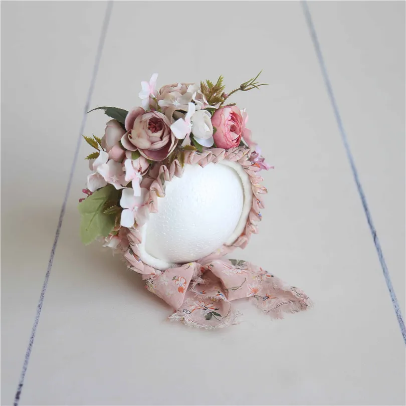 Винтажная Цветочная шляпка с подсолнухом для фотосъемки новорожденных детей ручная вязка шляпа с цветами для новорожденных девочек реквизит для фотосъемки