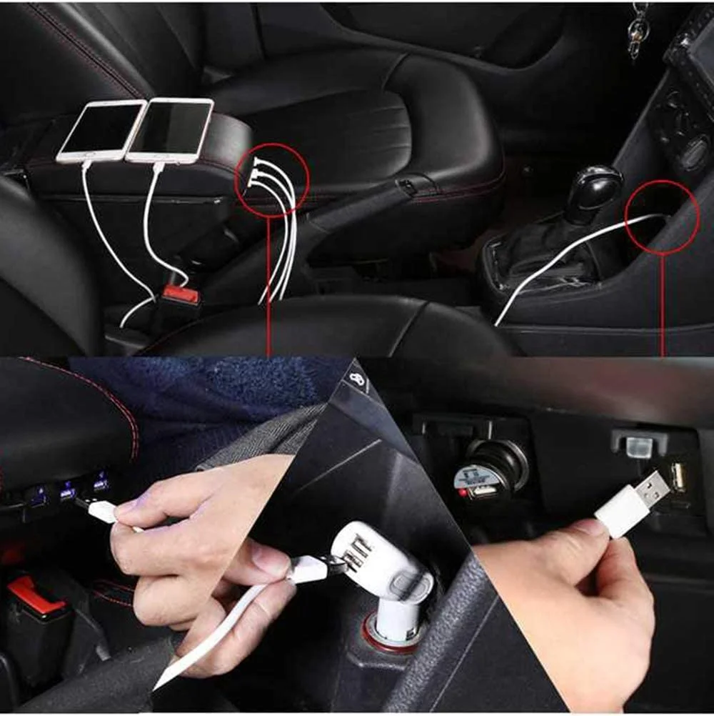 Car Armrest Console Storage Box with USB Charging for Suzuki Jimny JB64/JB74 2018+