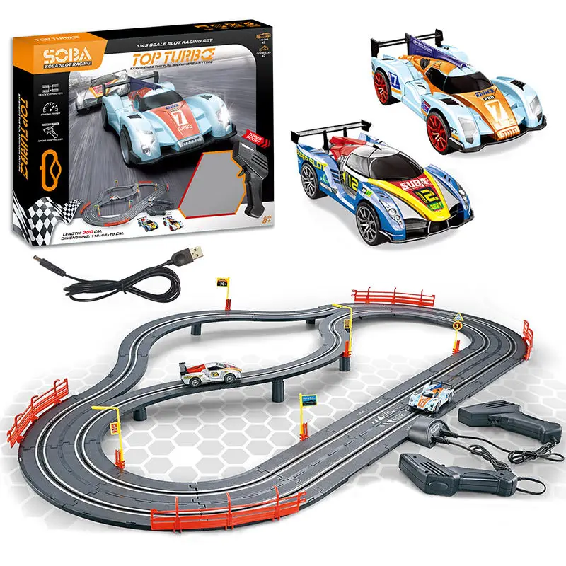 A49-12 Plastic Mini Electric Slot Cars DIY Race Tracks - Main Image