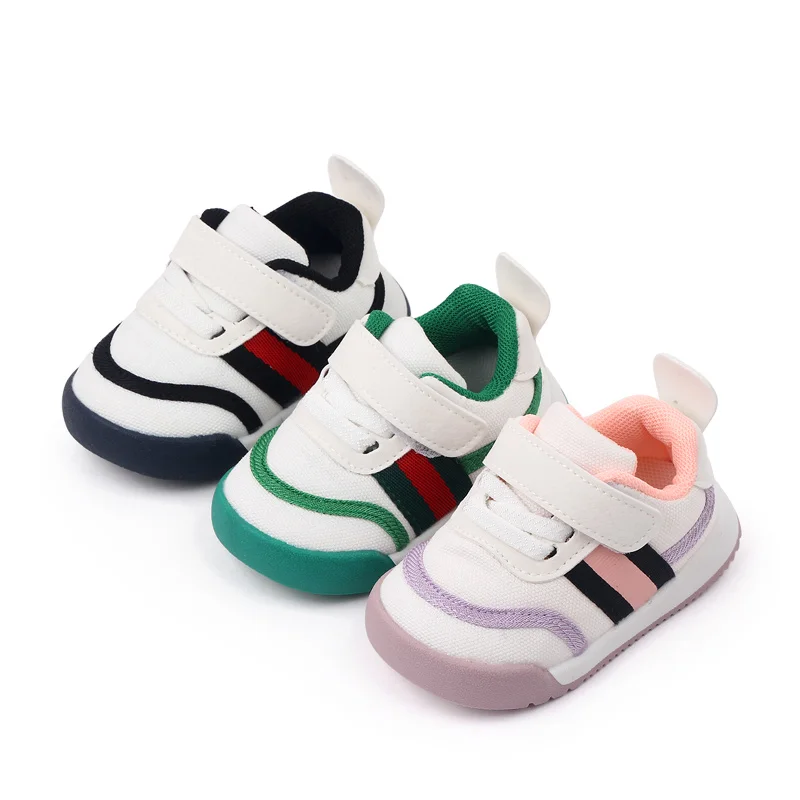 High Quality Soft Rubber Anti-slip Outsole Toddler Kids Prewalker Shoes Sneakers Casual Kids Shoes