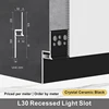L30 Recessed Light Slot / Crystal Ceramic Black / 1m