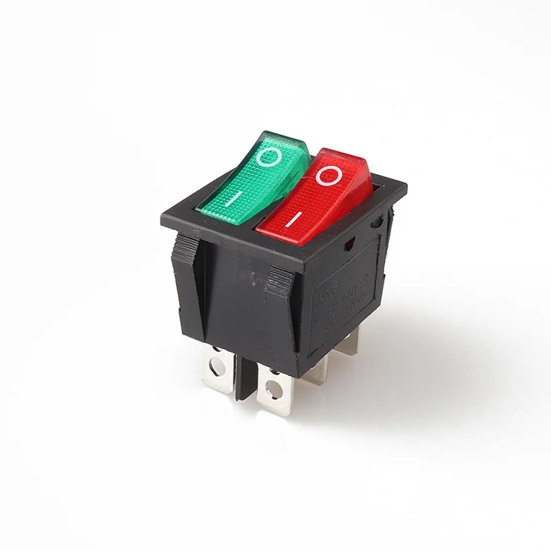 KCD4 Interruttore a bilanciere ON-off 2 Posizioni 4 Pin/6 Pin Apparecchiature elettriche con Interruttore di Alimentazione della Luce Tappo Interruttore 16A 250VAC/20A 125V (Color : Green, Size : 4 KCD4 Interruttore a bilanciere ON-off 2 Posizioni 4 Pin/6 Pin Apparecchiature elettriche con Interruttore di Alimentazione della Luce Tappo Interruttore 16A 250VAC/20A 125V (Color : Green, Size : 4