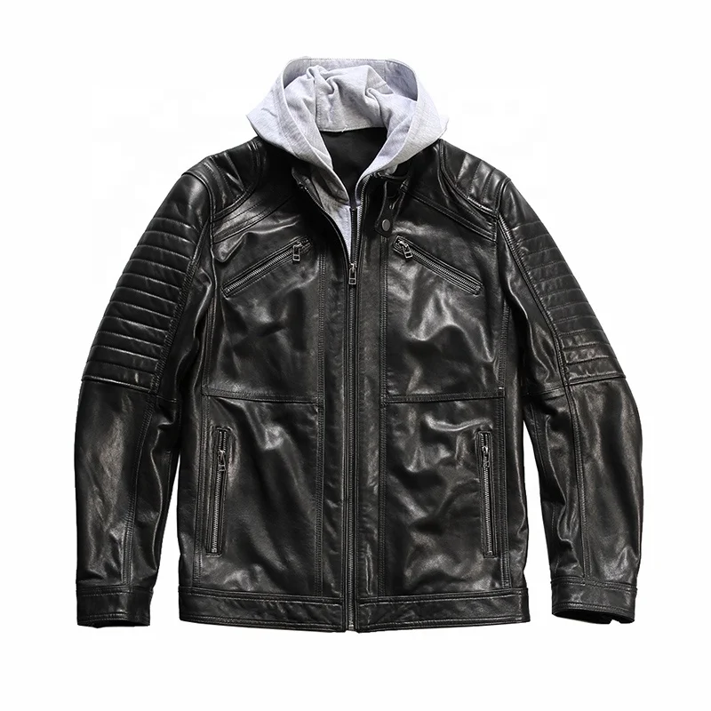 Customized Couple Design Motorcycle Genuine Leather Men's Riding  Embroidered Vegetable Tanned Sheepskin Jackets