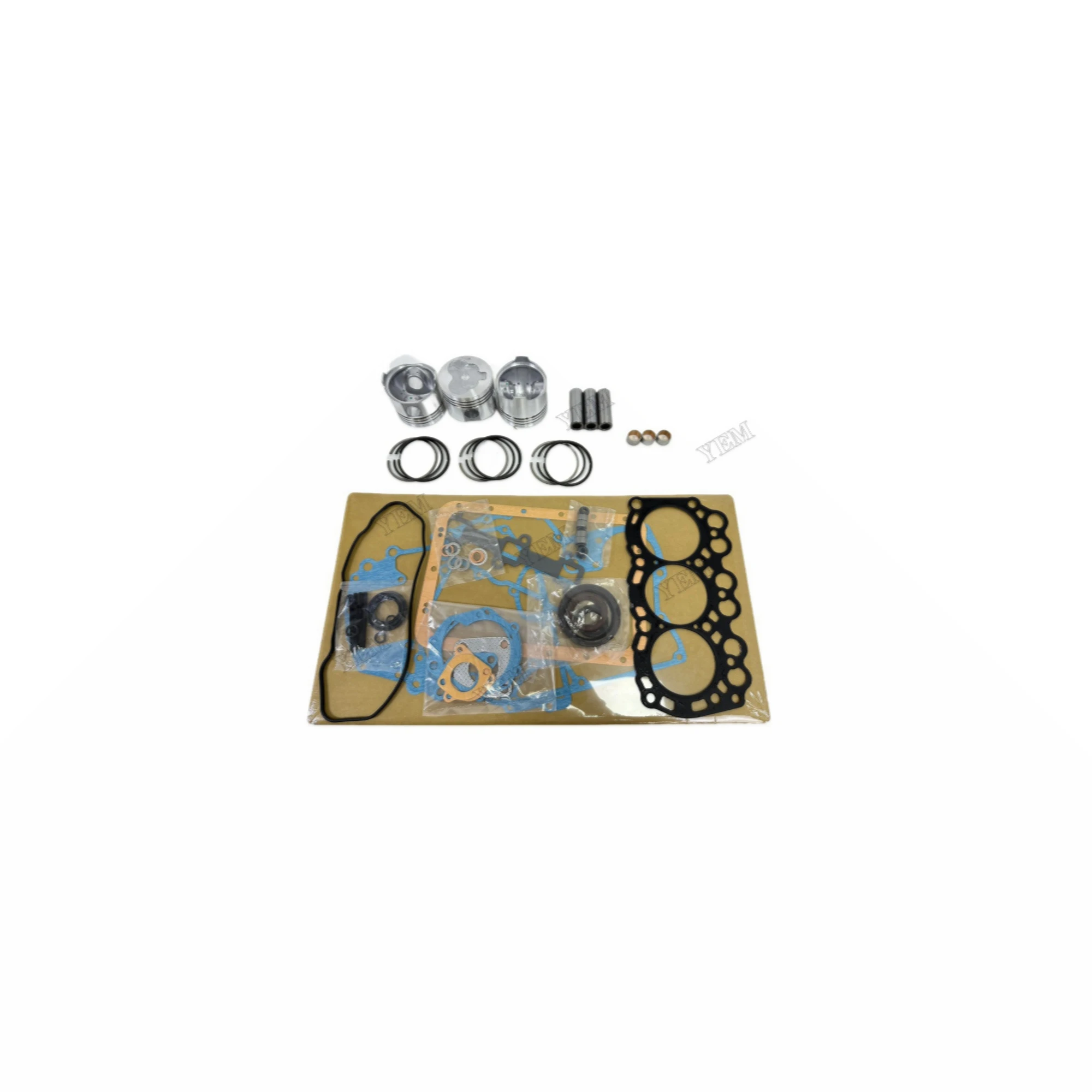 Repair Kit With Overhaul Gasket Set Piston Rings Compatible for Mitsubishi L3E Engine Rebuild Kit