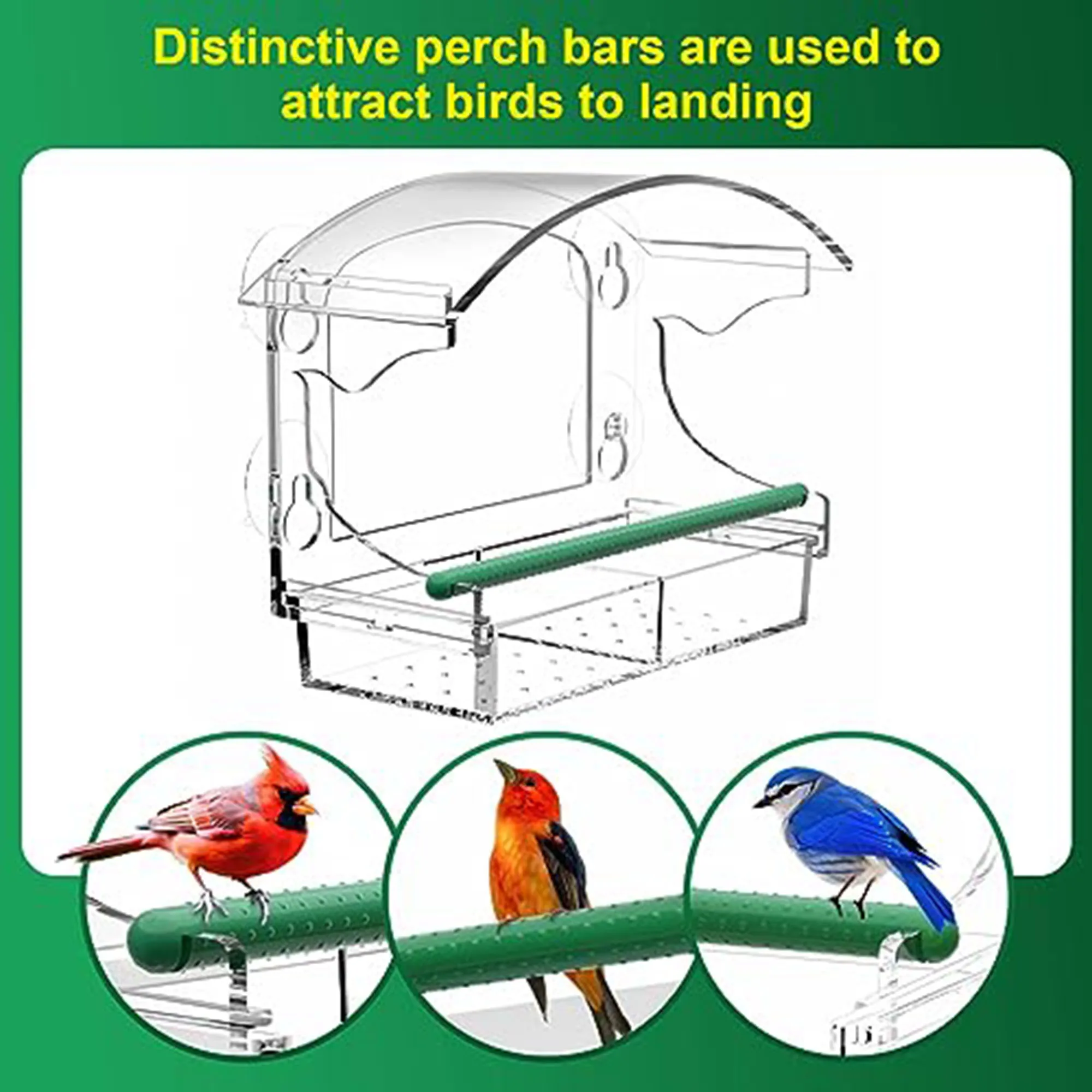 4 of Clear Plastic Feeder Water Seed Hook Cup For Spring Lock Door Bird Cage
