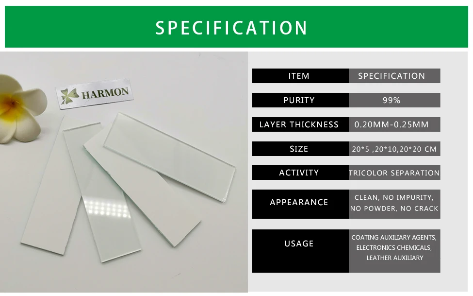 Thin Layer Chromatography Silica Gel Plate Tlc Plates 20*20mm Silica