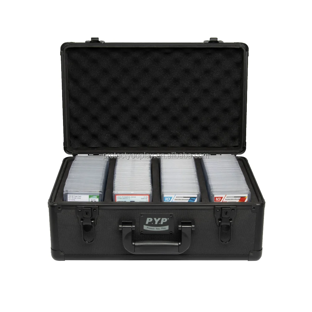 Graded Card Case for 120+ CSG Graded Sports Cards - Waterproof Storage Box  with 4 Rows, Ideal for Magic the Gathering and Sports Cards