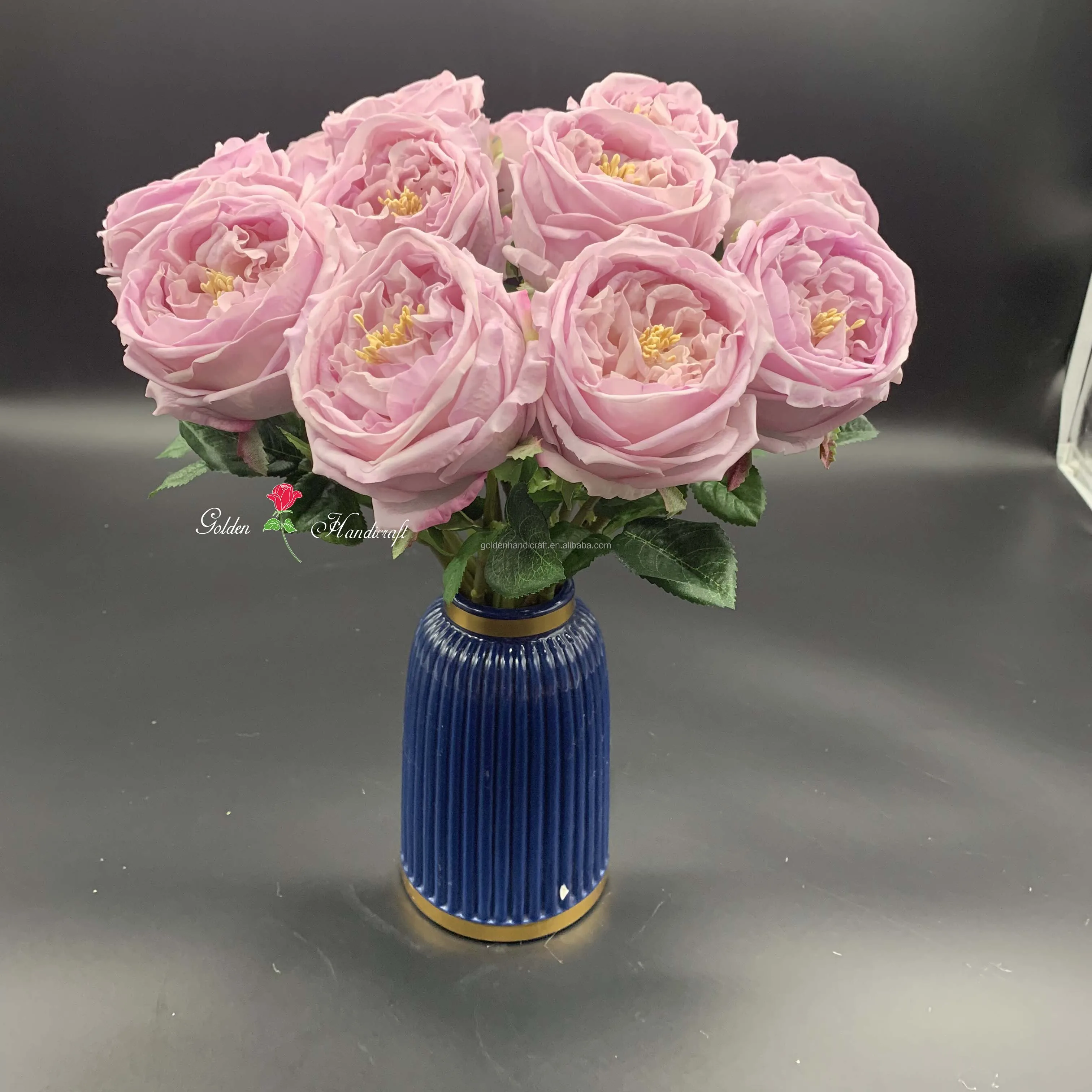 Qslhwr018 2022 Hot Selling Real Touch Austin Roses Artificial Flowers For Wedding Decoration