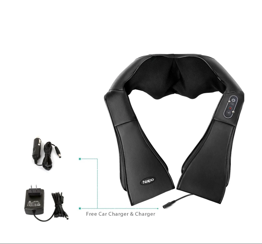 Shiatsu Neck and Back Massager with Soothing Heat Nekteck Electric Deep Tissue 3D Kneading Massage Pillow