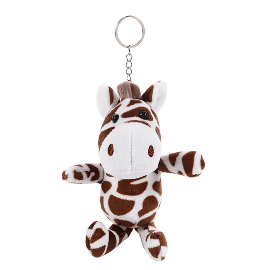 3470 Cartoon Cute Zebra Plush Stuffed Animal Keychain Bag Ornament Toy