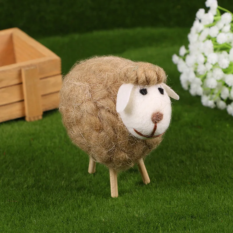 Attractive Design Set As Gift Sheep Statue Miniature Home Decoration Ornaments
