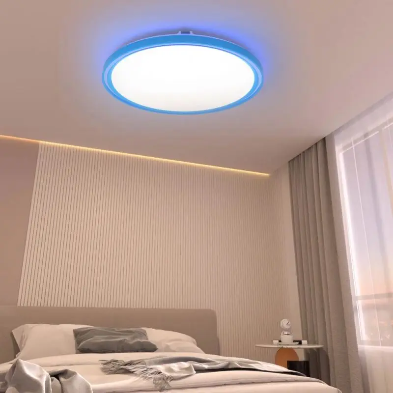 Modern LED Ceiling Light with RGB Auxiliary Panel Pop Designs for Home Bedroom Living Room Residential Ceiling Led Light