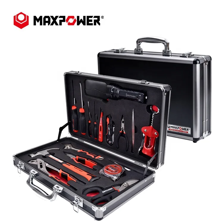 Maxpower 23pcs General Household Tool Repair Maintenance DIY Set with Plastic Toolbox