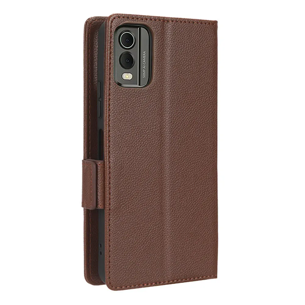 Factory Soft PU Leather Mobile Phone Case with Wallet Card Slot Holder Protective Cover for Nokia C32 supplier