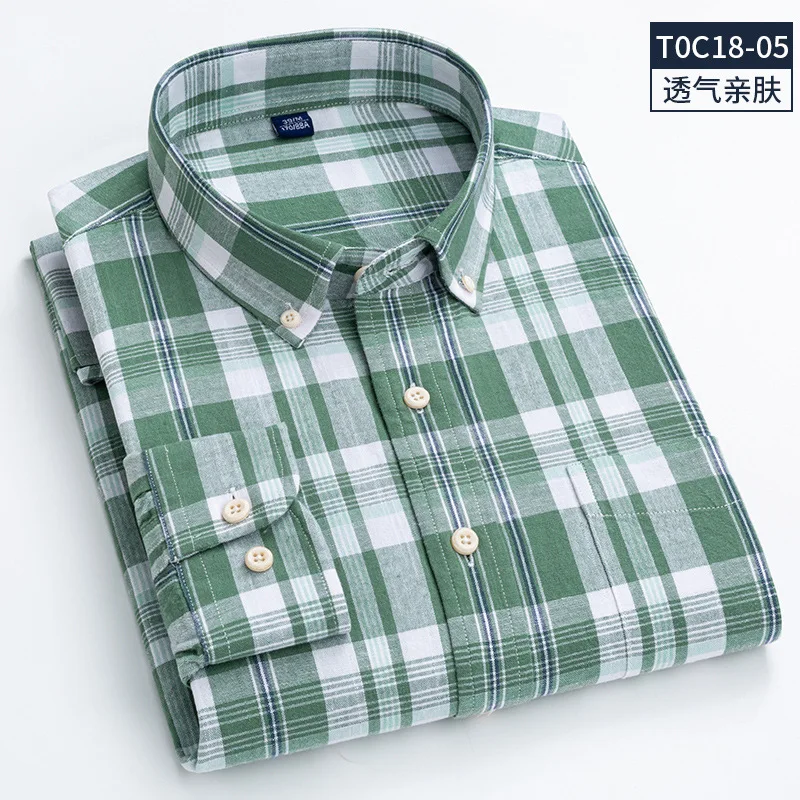 CASUAL COTTON LINEN SHIRTS MEN SLIM FIT DRESS SHIRT
