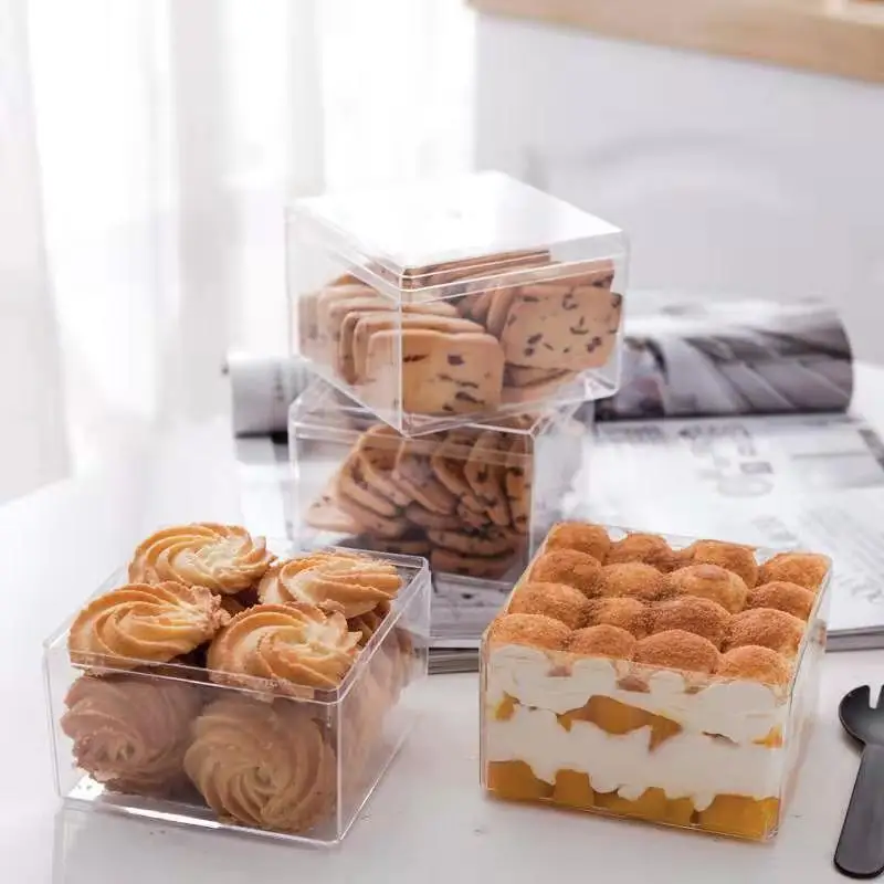 Buy Wholesale China Plastic Disposable Food Container, Clear Plastic Ps Food  Packaging Box For Dessert Bakery Packaging & Plastic Food Container at USD  0.04