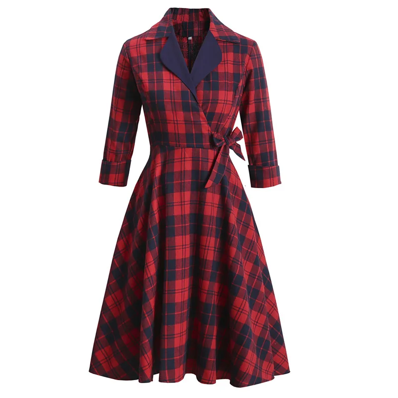 plaid dress a line