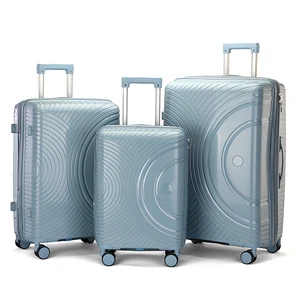 Designer Luggage Wholesale Luxury Anti-Theft 3pcs PP Suitcase Set  20 24 28 Inch Trolley Bag for Men Simple Style for Travel