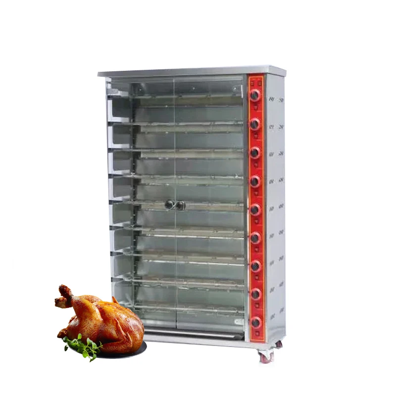 Roast Chicken Maker Baked Duck Cooking Chicken on Grill Automatic Rotating Domestic Commercial Chicken Rotisserie for Sale