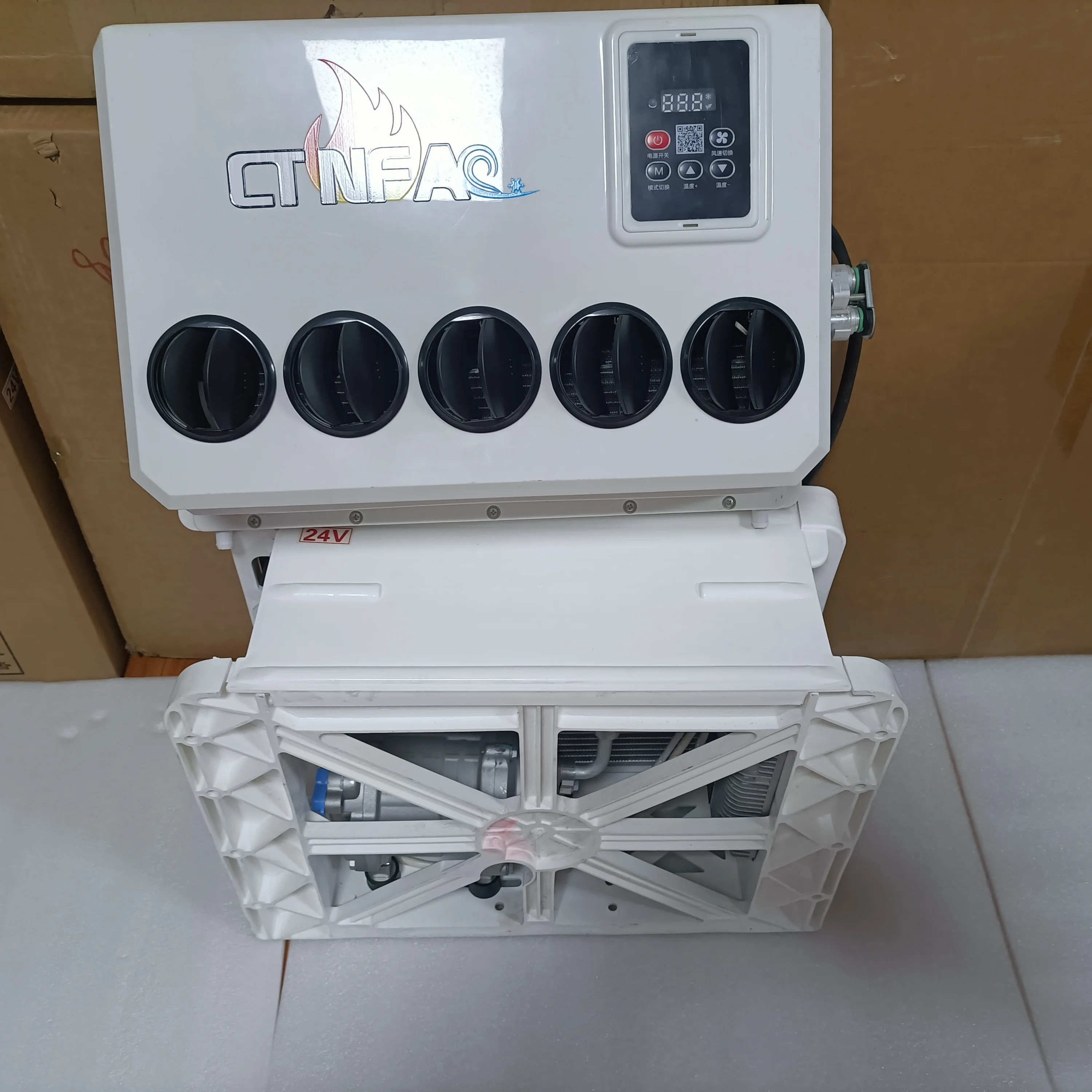 車用エアコンエバポレーターアセンブリ 12V 商用車 RV バン 車両冷凍
