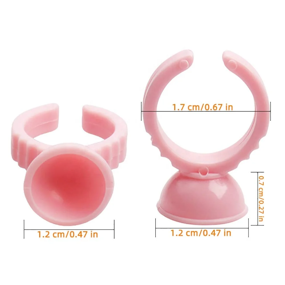 Нет минимального заказа ваш бренд 100 шт. одноразовые кольца для клея ресниц наращивания ногтей чашки