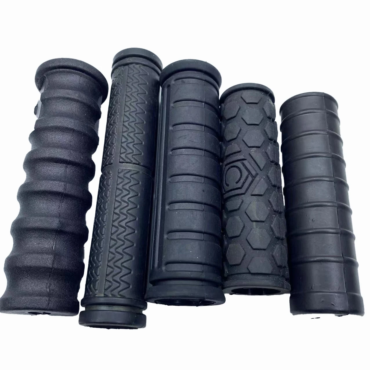 Custom Motorcycle Mount Black Handlebar Rubber Grips