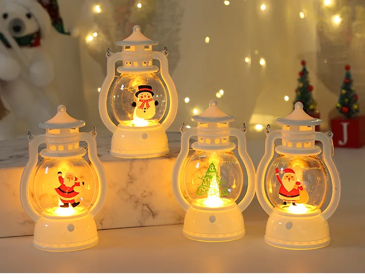 Christmas Decoration Lantern Portable Led Small Oil Lamp Luminous ...