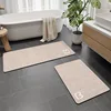 New generation diatomaceous earth bathroom mat - cat head dark green