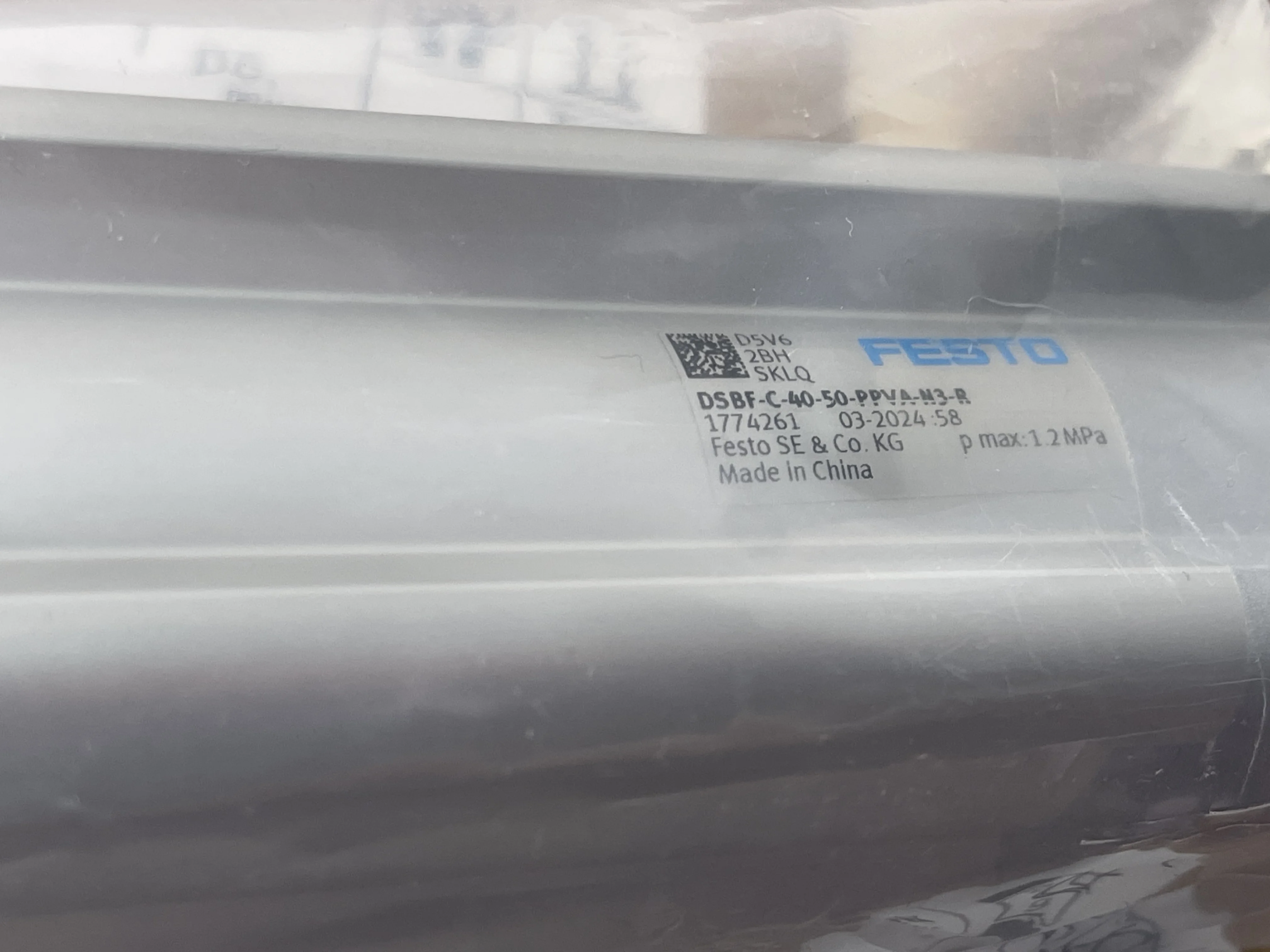 Festo Standard Cylinder DSBF-C-40-50-PPVA-N3-R
