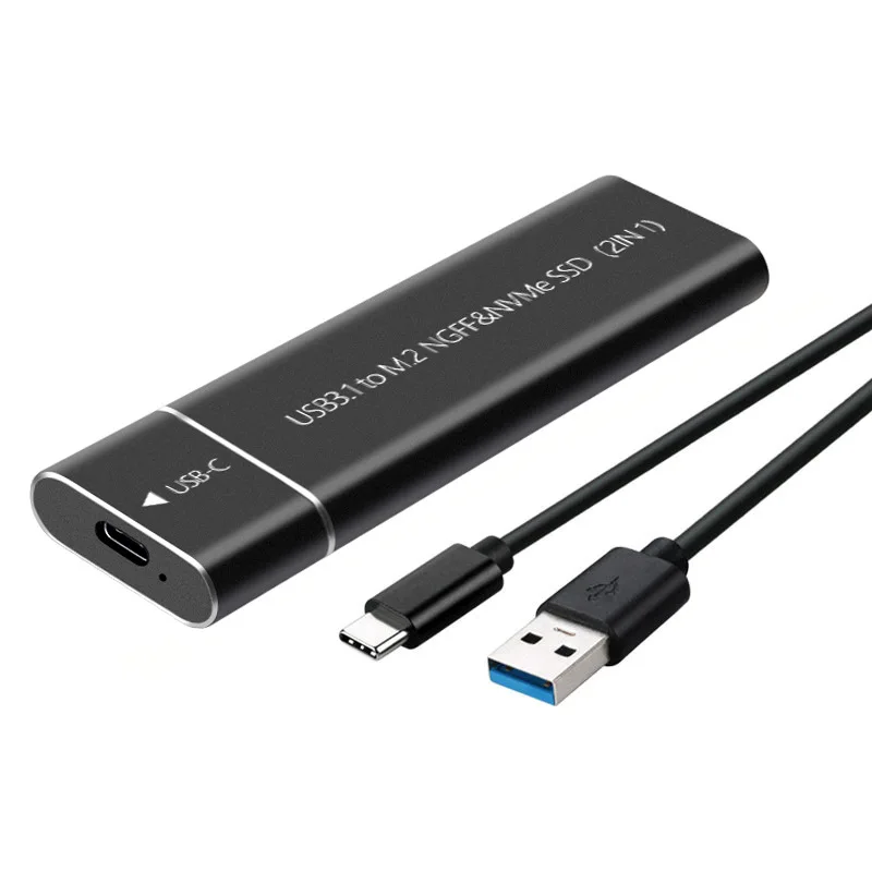 Жесткий диск M.2 usb3.1type-c поддерживает двухпротокольный металлический внешний подвижный жесткий ngff/nvme