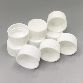Glossy/Ribbed 22/28mm Plastic Screw Cap PP Material for Cosmetic Solution Bottles Packaging Auxiliary Materials Screw Cap