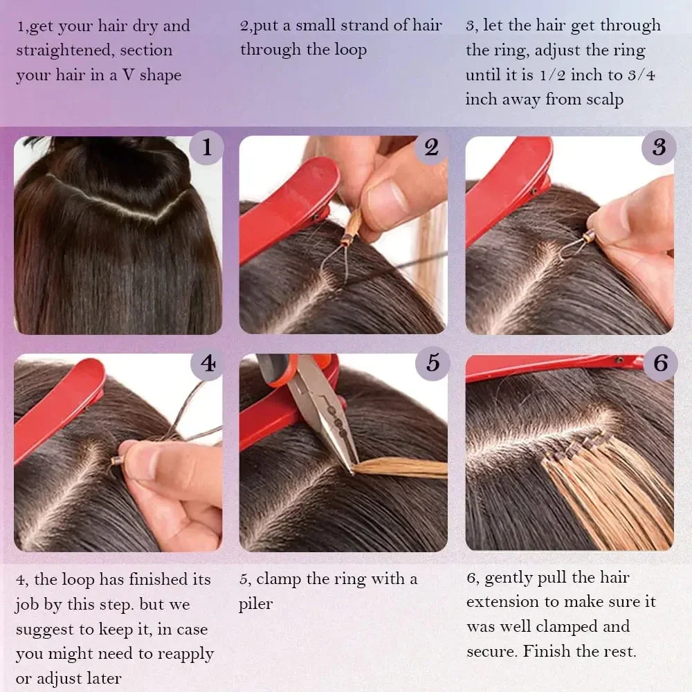16 26 Inch Straight Micro Loop Hair Extensions #1B Natural Black Real Hair 1g/1strand 50G Extensions Micro Ring Hair Extensions_voghion.com