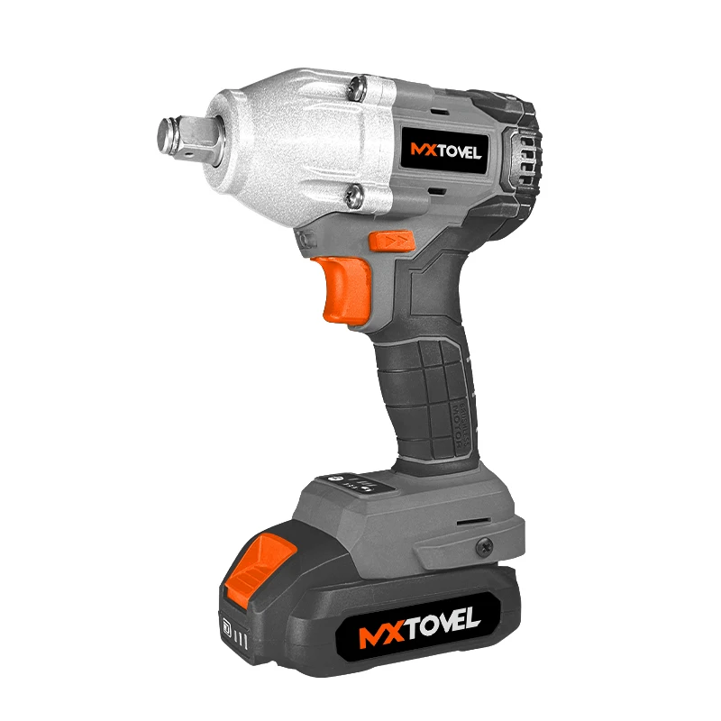 Multi-Function Cordless Brushless Impact Wrench Rechargeable LED Light Electric Torque Wrench with Industrial Power Source