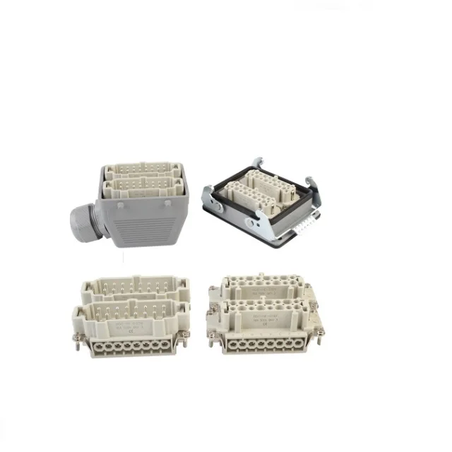 HDC-HE-24 Rechteckiger Wasserdichter 24-poliger Stecker | 500V 16A Industriestecker Mit Seitlichem Anschluss Für Automatisierung Wasserdichter Heavy Duty Stecker HDC-HE-24 Rechteckiger Wasserdichter 24-poliger Stecker | 500V 16A Industriestecker Mit Seitlichem Anschluss Für Automatisierung Wasserdichter Heavy Duty Stecker