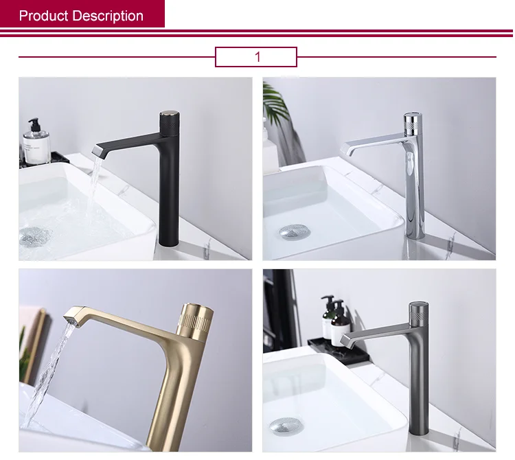 YEKALON FT-6502 Bathroom Face Wash Hand Brass Basin Faucet Mixer Tap Sanitary Ware Faucets Tall Basin Faucet Mixers