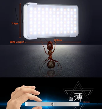 NiceFoto SL-80A CCT 3200K-6500K Built-in 4000mAh Lithium Battery Pocket LED Video Light product image
