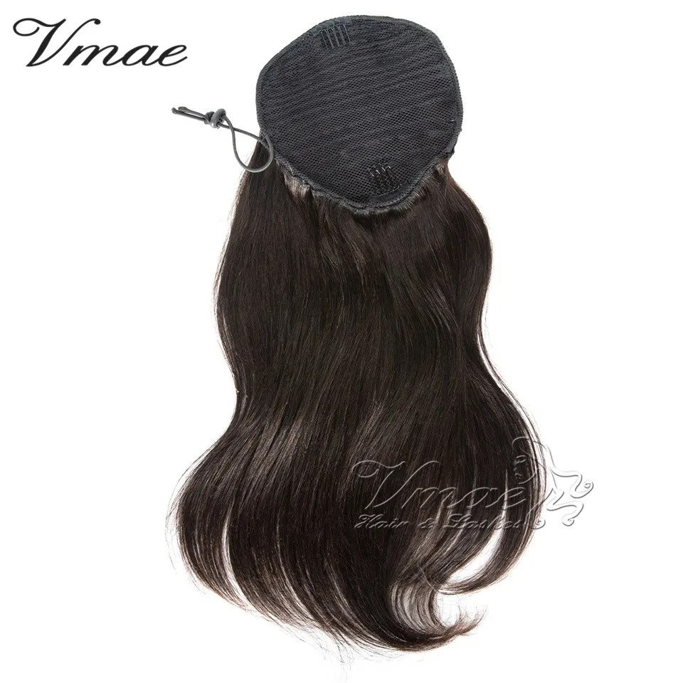 
 VMAE Прямая поставка, бразильские натуральные волосы натурального цвета 120 г, человеческие волосы без выпадения, наращивание конского хвоста  