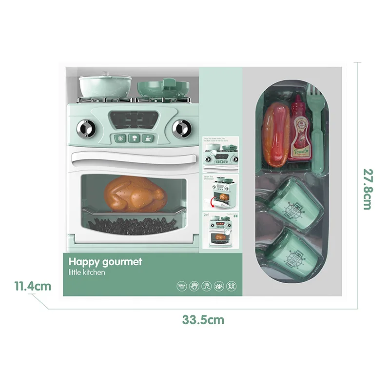 игрушки для кукольного домика детский пластиковый батарея управляемая микроволновая печь набор игрушек со светом и звуком
