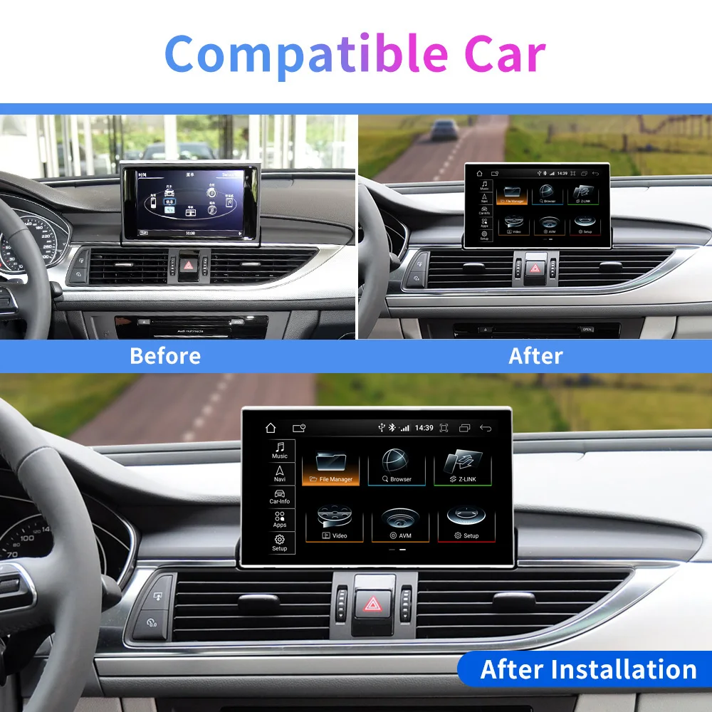 9 дюймов Android автомобильный радиоэкран для Audi A6 C7 A7 2012-2018 GPS  Navi Стерео IPS Touch Carplay аудио плеер| Alibaba.com