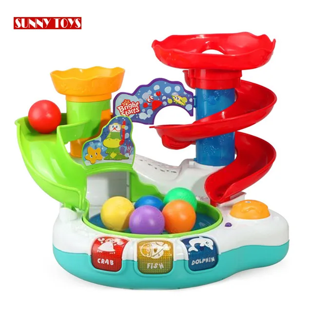 Source easy to play kids educational revolving ball marble run toy set rolling ball toys with slide track on m.alibaba.com