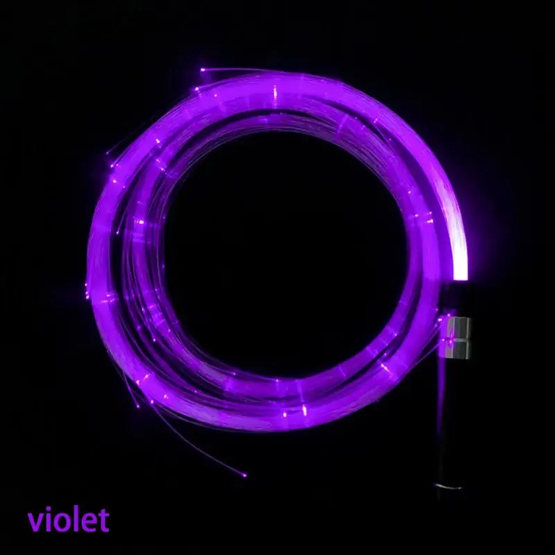 7 colors in one led fiber optic whip