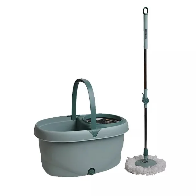 Customizable 360 Degree Removable Easy Replace Aluminum rotating Mop Set Steel Wholesale Magic Handle Circular Head Bedroom