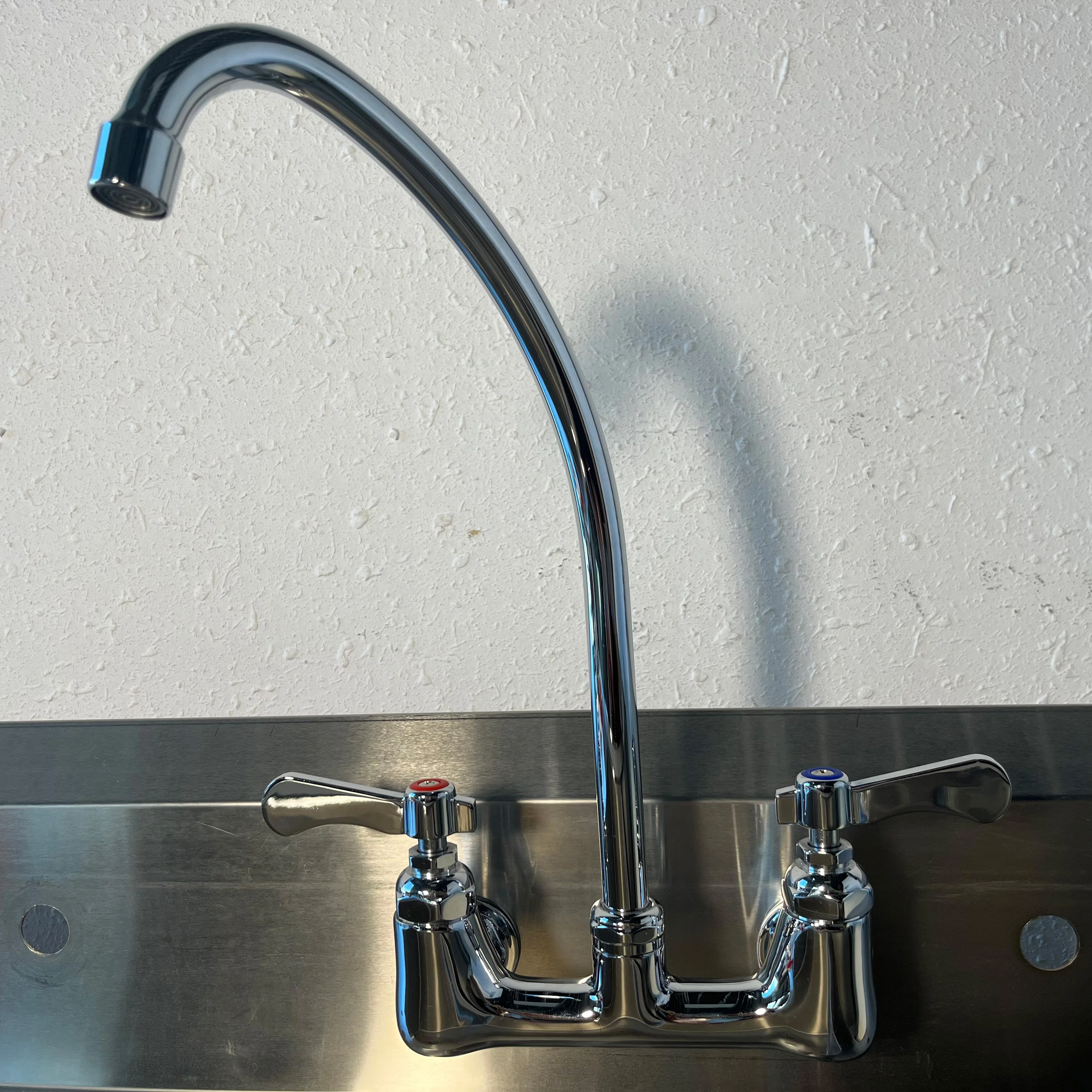 High Quality Commercial Kitchen 5/12 Inch Faucets Sink Taps with Wall-mounted Two Handles Bathroom Kitchen Faucet Tap Customized supplier