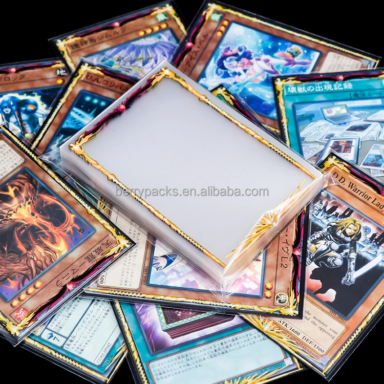 Pack of 60 Custom Border Over Sleeves Fits YGO Sleeves Character Card  Sleeves for Gift Print Heat Seal with Plastic Types