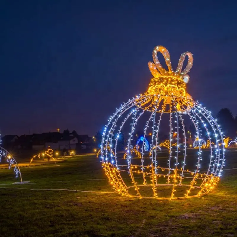 Outdoor Christmas Decoration Light Ball Circle 3D Arch Motif