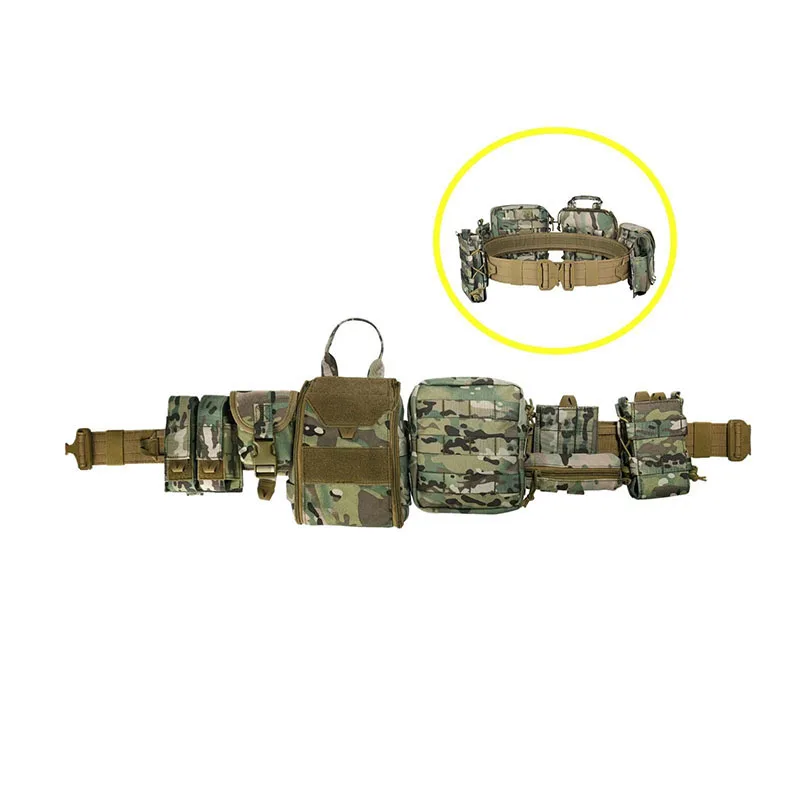 Premium Adjustable Multifunctional Outdoor Wear-resistant Hunting Tactics Storage Tactical Bag Duty Security Traffic Hiking Belt